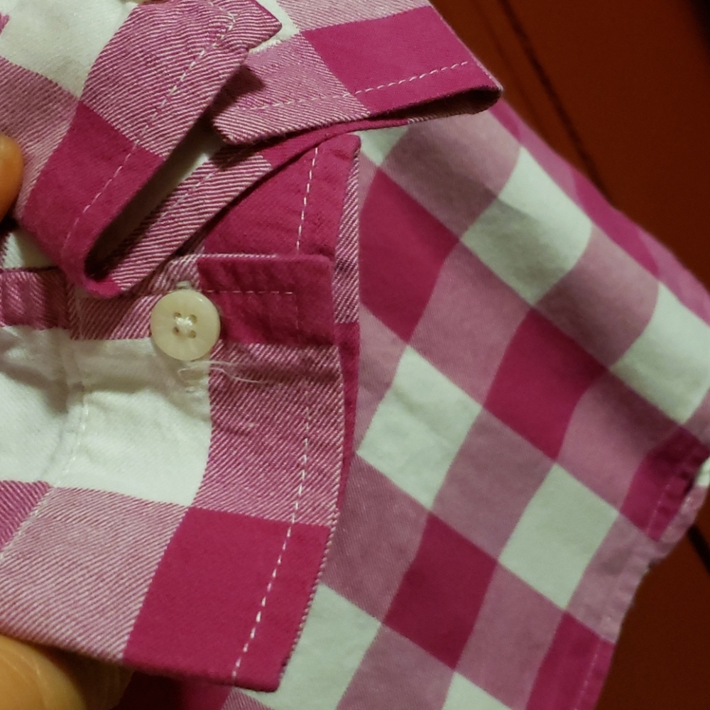 1989 PLACE PINK PLAID SHIRT SIZE5/6 S - Picture 7 of 8